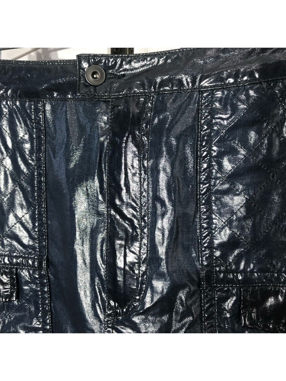 Free People Leather mini Skirt pockets zip cocktail clubbing festival rocker S - Picture 6 of 10